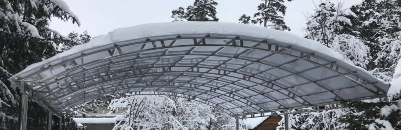 Профилированный поликарбонат 0,8 мм в зимних условиях