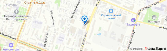 Схема проезда к складу «Полигаль Восток» в Уфе