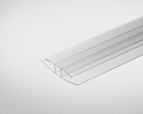 Профиль неразъемный соединительный для поликарбоната 6мм прозрачный 3м Практичный