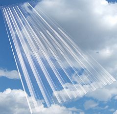 Профилированный поликарбонат МП/С-20 прозрачный 1,3мм 1150х6000 мм