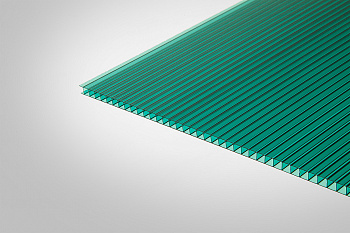 Сотовый поликарбонат КОЛИБРИ зеленый 30% 3,70 мм 2100x12000 мм