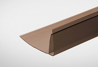 Профиль пристенный для поликарбоната Колибри бронзовый 8-10мм, 6м