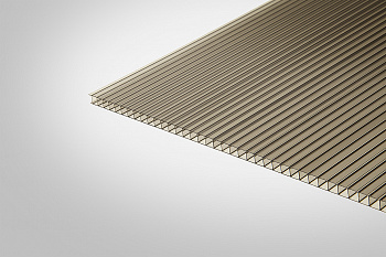 Сотовый поликарбонат Полигаль Практичный бронзовый 42% 4,0 мм 2100x6000 мм