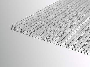Сотовый поликарбонат Полигаль УСИЛЕННЫЙ прозрачный  6,0 мм 2100x6000 мм