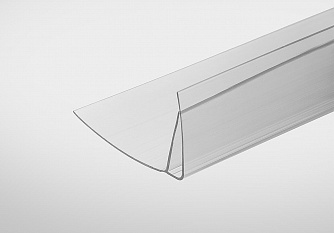 Профиль пристенный для поликарбоната Колибри прозрачный 8-10мм, 6м