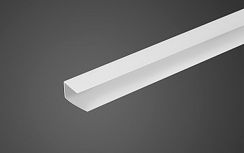 Профиль торцевой для поликарбоната 8мм белый 2,1м Колибри