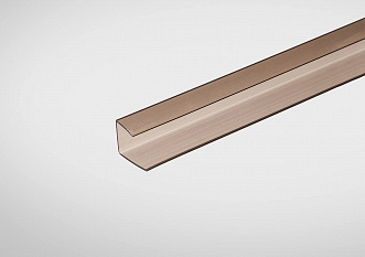 Профиль торцевой для поликарбоната 8 мм бронзовый 2,1м Колибри