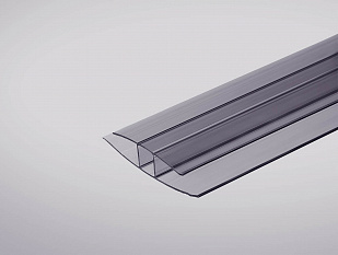 Профиль неразъемный соединительный для поликарбоната 6 мм графитовый 6 м Практичный