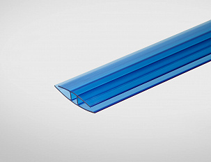 Профиль неразъемный соединительный для поликарбоната 6 мм синий 3 м Колибри