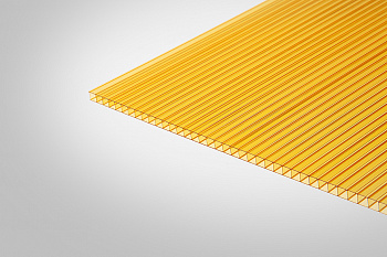 Сотовый поликарбонат Полигаль Практичный желтый 70% 4,0 мм 2100x12000 мм