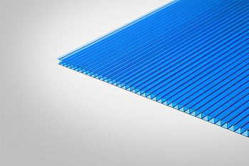 Сотовый поликарбонат Полигаль Практичный синий 30% 8,0 мм 2100x6000 мм